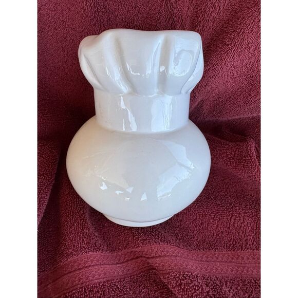 Pilsbury Doughboy ceramic cream glossy cookie jar head 90s blue eyes - Picture 3 of 3